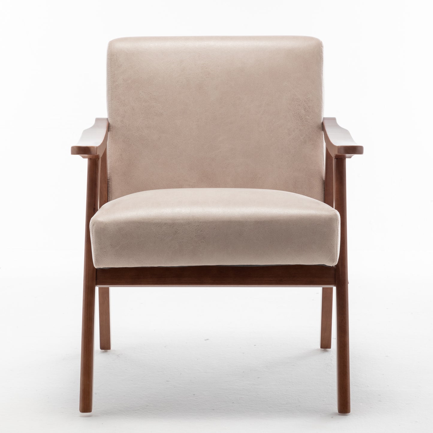 Accent Chair With Microfiber Upholstery And Solid Wood Frame, Classic
