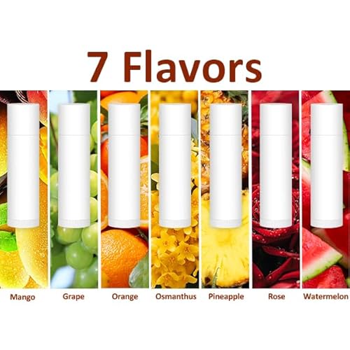 210 Pack Lip Balm Unlabeled, Natural Lip Balm Bulk Blank Tube, Personalized Lip Balms for Party Favors Adults and Bridal Shower Favors or Baby Shower Gifts-7 Flavors