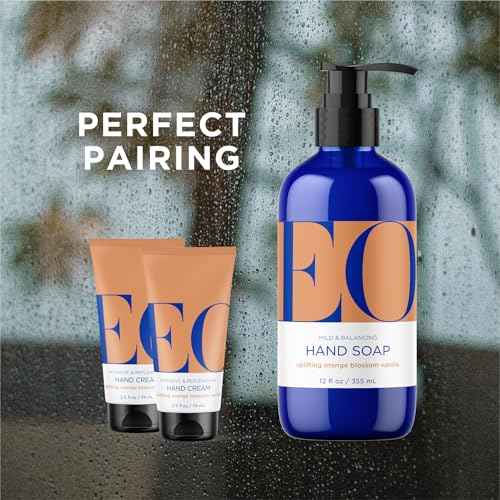 EO Hand Cream, 2.5 Ounce (Pack of 2), Orange Blossom and Vanilla, Organic Plant-Based, Moisturizer for Dry Skin