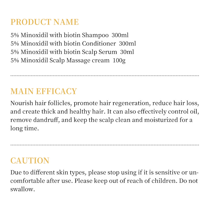 Minoxidil Shampoo 300ml for Hair Growth and Scalp Care