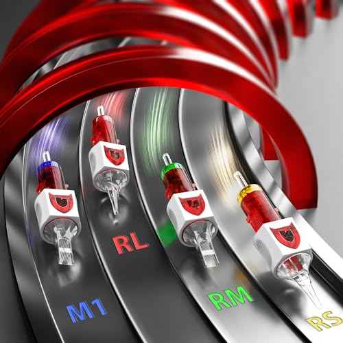 50PCS Finger Ledge Tattoo Cartridge Needles Assorted Mixed Size #10 Bugpin Round Liner Shader Magnum - 3RL 5RL 7RL 9RL 5RS 9RS 7RM 9RM 11RM 7M1 with Membrane Pro Disposable Tattoo Needles