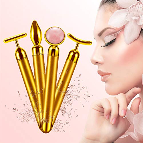 4-in-1 Face Massager Roller 24k Golden Face Roller, Arm Eye Nose Massage for Face Facial Massager Skin Care Tools