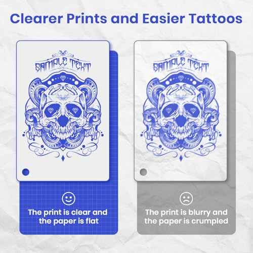 Tattoo Stencil Printer Machine for Tattoo Artists&Beginners,Newly Upgraded,with 3pcs Tattoo Transfer Paper,Compatible with Phone/Pc&Pad,Portable Thermal Inkless Bluetooth Wireless Printer