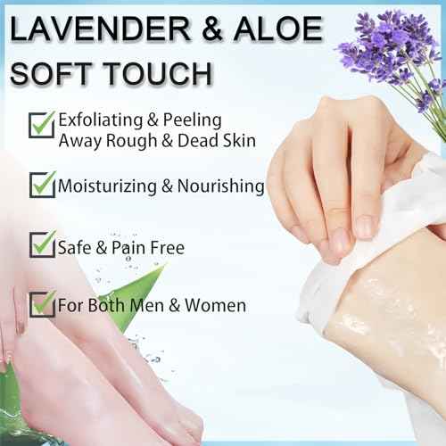 8 Pairs Hand and Feet Mask, Hand Gloves Moisturizing, Hydrating, Feet Peeling Mask for Men Women Repairing Dry, Cracked Skin, Aloe Vera & Lavender,