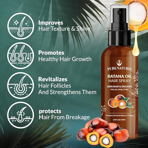 100% Natural Raw Organic Batana Oil Sulfate-Free Complete Hair Growth , Anti-Hair Loss & Repair System Kit ? Shampoo, Conditioner, Hair Mask, & Leave-In Spray | Thickness & Prevents Loss for Men Women