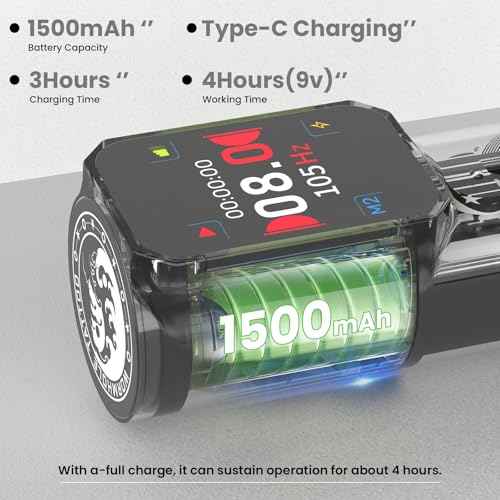 Wormhole Tattoo Gun Wireless Tattoo Machine 1500mAh Battery Aluminum Alloy Smart Tattoo Pen Dot Working Mode Multifunctional Machine for Professional Artist Black