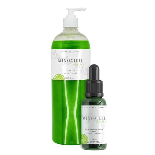 Shampoo and Treatment Set Minoxidil 5% and Bergamot MINOXIDILBER