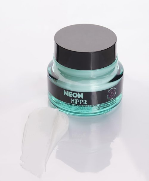 Neon Hippie Neurolux 3X peptide face cream with 7 mushroom complex hydrates plumps moisturizes