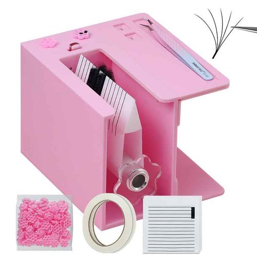 ANNAFRIS Flowering Machine Lash Fan Maker Easier to Create DIY Eyelash Extensions Fans Individual Eyelash Separator Root Splitter Machine (Pink)