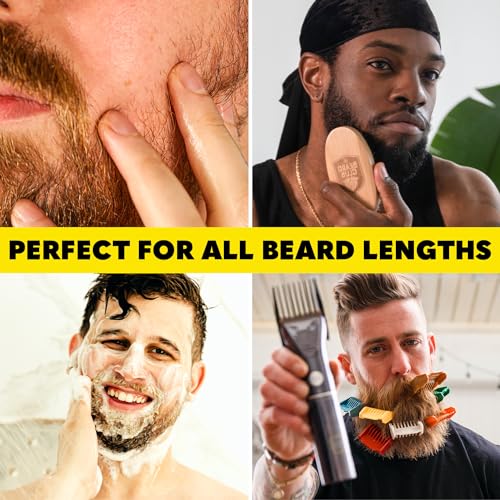 The Beard Club Men's Grooming Kit with Professional Cordless Electric Rechargeable Hair & Mustache/Beard Trimmer, Straight Edge Razor, Shampoo, Balm, Brush & Comb Gift Set