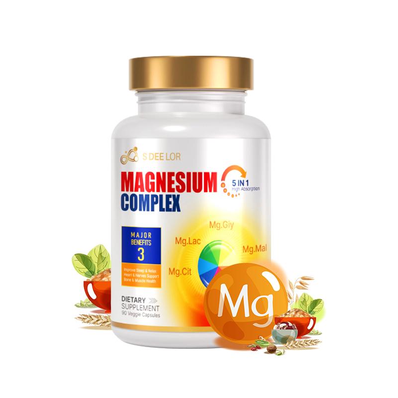Magnesium Glycinate & Malate with Vitamin D3 - Highly Absorbable Vegan Formula