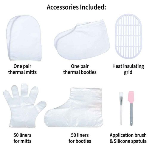 ForPro Nurture Digital Paraffin Bath Kit, All-In-One Paraffin Wax Kit for Hands and Feet, Includes 3 Lb. Paraffin Wax, Thermal Mitts & Booties, 100 Liners and Accessories