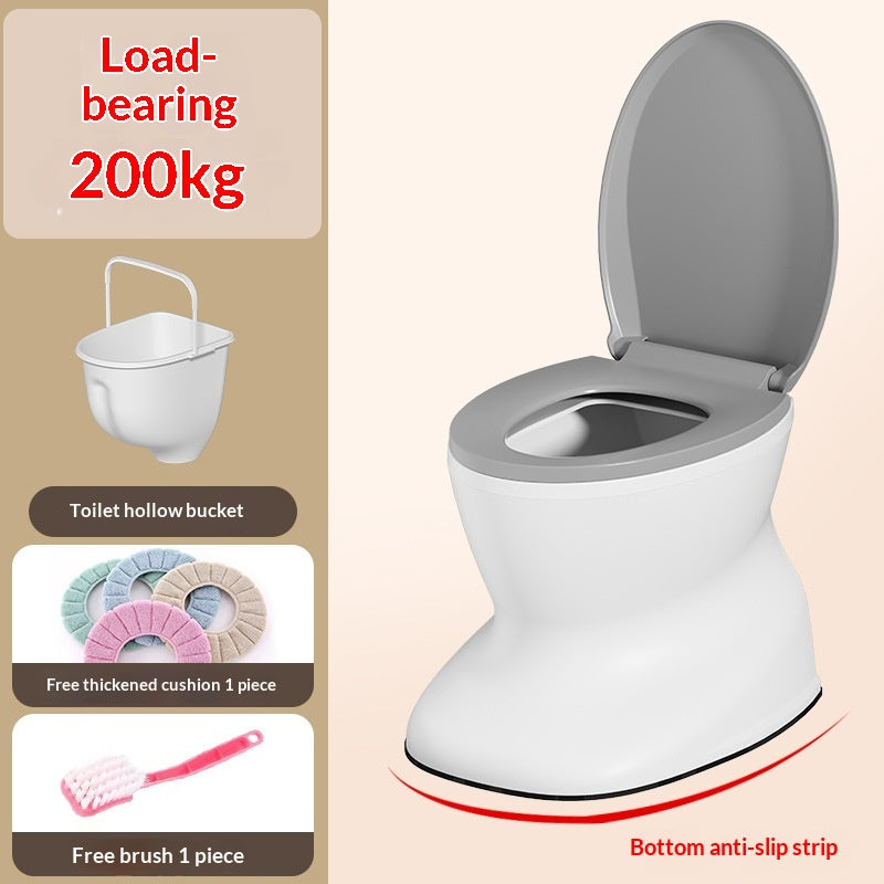 Portable Commode for Elderly & Adults with Limited Mobility - Safe Indoor Use