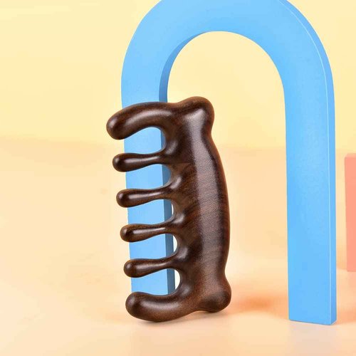 TAN MUJIANG Wooden Hair Comb Massage Cute Bear