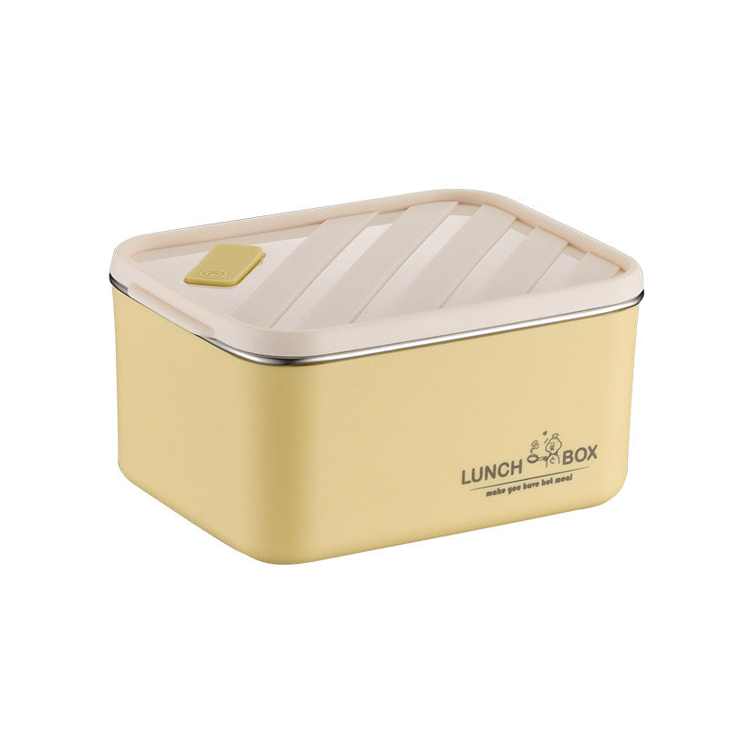Stainless Steel Bento Lunch Box Set with Cover and Anti-Scald Feature