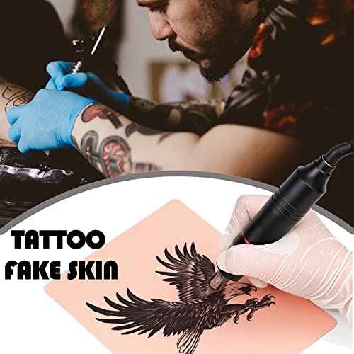 SOTICA 15PCS Tattoo Practice Skin, Tattoo Fake Practice Skins Double-Sided Tattoo Skin Practice Eyebrow Tattoo Lip Practice Skin 7.6¡±¡¿5.4¡± Fake Skin for Tattoo Artist Tattooing