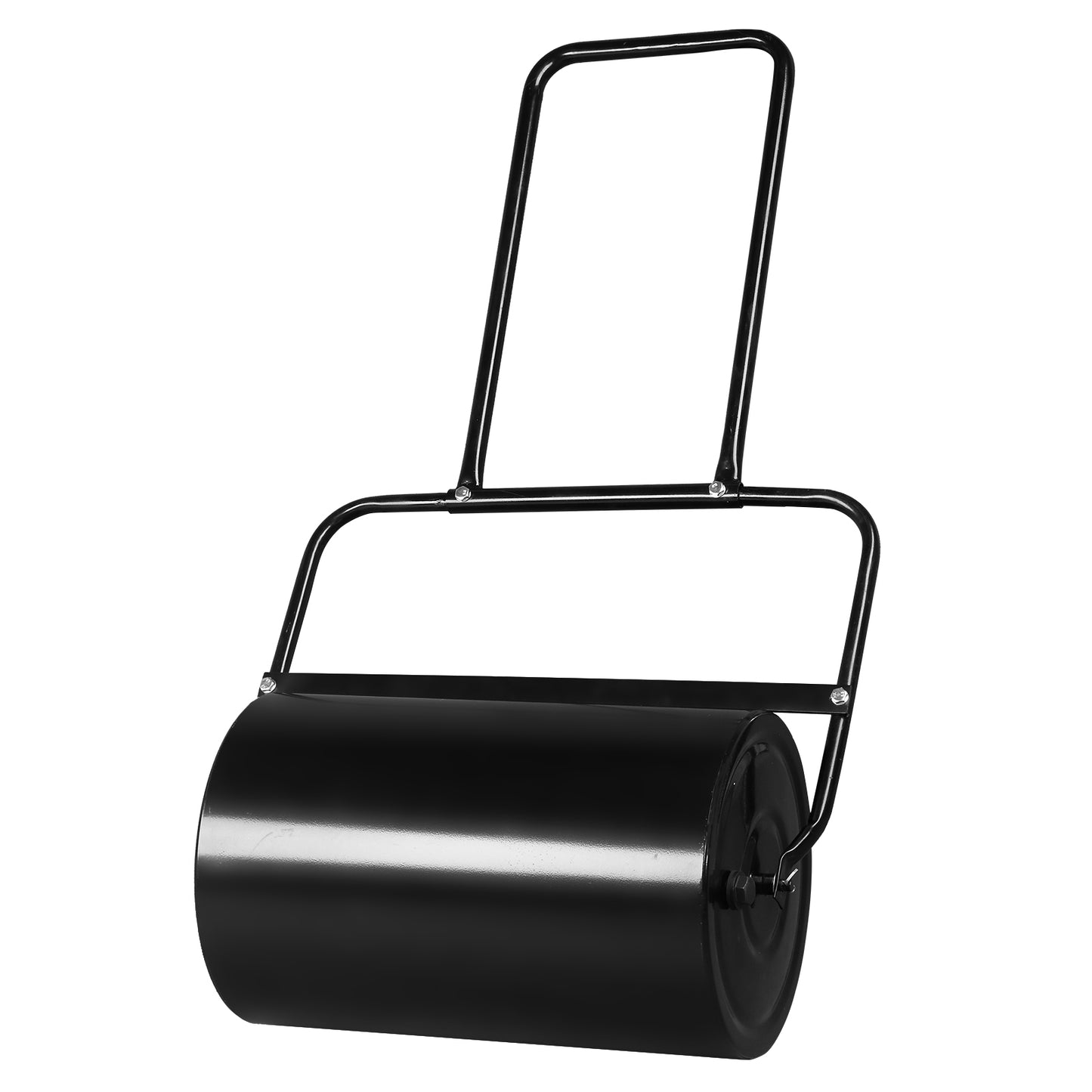 19 Inch Black Steel Lawn Roller for Gardening & Ground Flattening