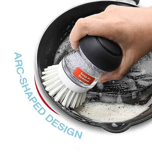 4 Pack Palm Brush Refills for OXO Soap Dispensing Palm Brush, Palm Brush Replacement Head