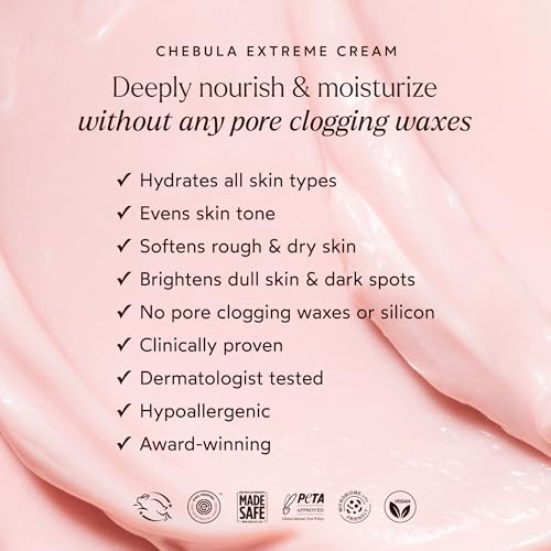True Botanicals Chebula Extreme Cream | Anti-Aging Moisturizer w/Hyaluronic Acid | Treats Fine Lines & Wrinkles | Dry & Sensitive Skin | Dermatologist Tested, All Natural, Vegan | 1.7 oz | 50 ml