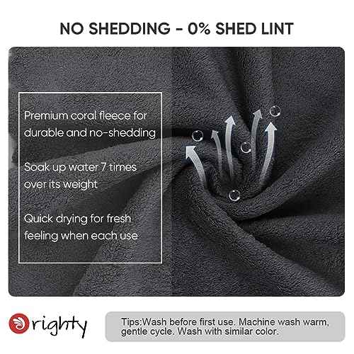 Orighty Ultra Soft Washcloths 12 Pack, Premium Microfiber Towel Sets 12x12 inches, Absorbent and Quick Drying Coral Velvet Washcloth, Multi-Purpose Wash Cloths for Bathroom, Hotel, and Gym (Grey)