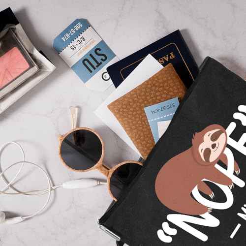 Nope My Pancreas Cute Sloth Diabetic Travel Cosmetic Bag, Diabetes Awareness Gifts, Funny Diabetic Bag Gift for Men Women Grandma Grandpa Mom Dad Aunt Uncle Sister Brother, Sloth Lover Gifts