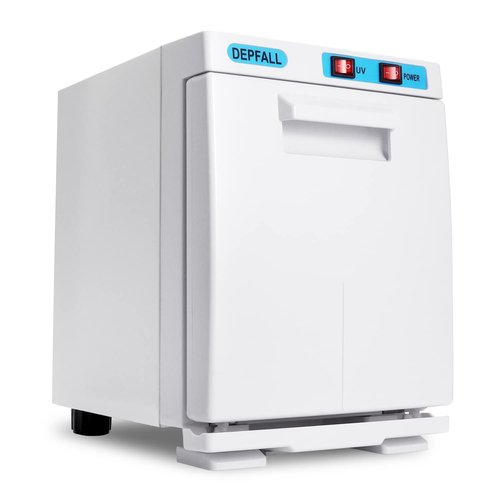 DEPFALL Mini Hot Towel Warmer, 5L Small Hot Towels Cabinet, 2-in-1 Spa Towel Warmers for Facials, Bathroom, Barber, Salon, Esthetician, Beauty, Upgrade Fast Heating Aluminum Interior, White