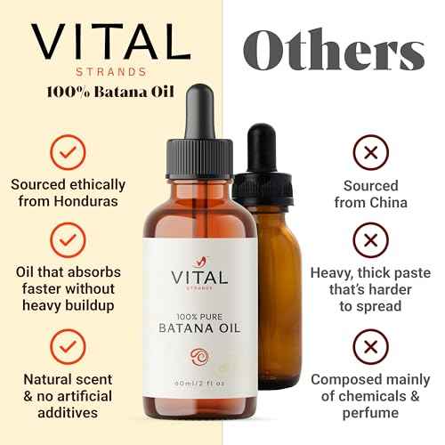 Batana Oil for Hair Growth ? 100% Pure & Organic Botana Oil from Honduras ? Strengthens, Thickens & Restores Natural Hair ? Cold Pressed Raw Scalp & Hair Treatment for Men & Women ? 60ml