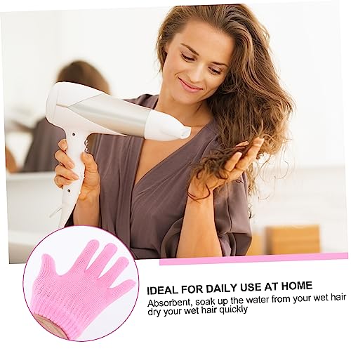 Kids' Hair Drying Gloves 2 Pairs White Quick Dry Comfortable Material Easy to Use Carry for Travel