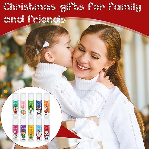 50 Pack Christmas Lip Balms Bulk Christmas Stocking Stuffers Small Xmas Gifts for Coworkers Gingerbread Man Snowman Holiday Thank You Employee Appreciation Gifts for Coworkers Adults Women Men Staff