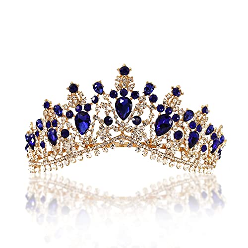 Vintage Baroque Crown Tiara Diadem Wedding Crystal Rhinestone Crown And Tiaras Bridal Hair Jewelry Wedding Hair Accessories