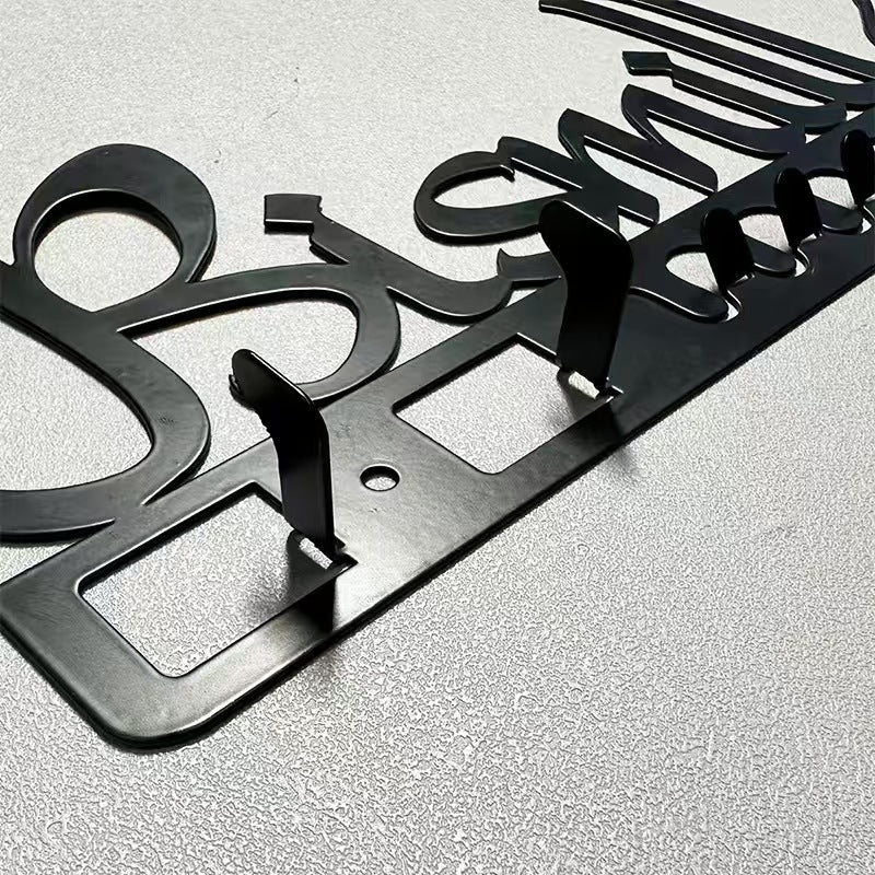 Metal Wall-Mounted Hook Rack for Coat & Storage - Nordic Style