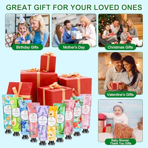 80 Pack Hand Cream Gift Set: Hand Lotion Travel Size, Teacher Appreciation Gifts, Hand Cream for Dry Cracked Hands, Mini Lotion Bulk, Small Gifts for Women Corworkers Nurse Birthday Party