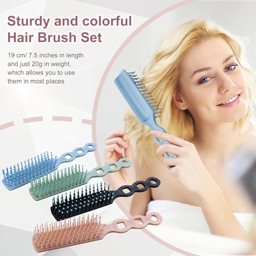Bulk Hair Brushes for Homeless, 200 Pieces Hair Brush Bulk for Curly Wavy Hair Blow Drying Styling Detangling Suitable for Shelter, Hotel(Colorful)