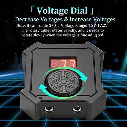 ATOMUS Tattoo Power Supply Foot Pedal Switch Kit with Clip Cord Dual Digital LED Display Power Supply for Tattoo Liner and Shader (Power supply + pedal switch + clip cord)