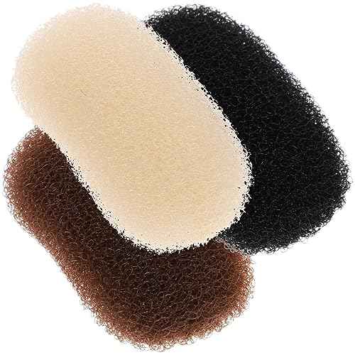 Beaupretty 3pcs Volume Bump Up Hair Sponge Inserts and Puff Cushion Clips - Hair Styling Tools for Women Girls