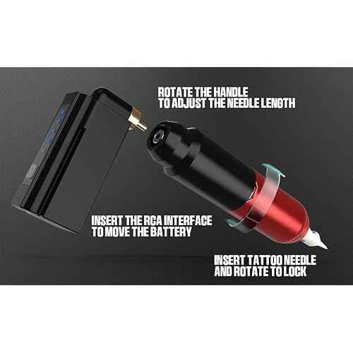 Tattoo Kits Tattoo Machine Tattoo Set with 1500mAh Power Supply and LCD Display Red (SLP51KIT-2)