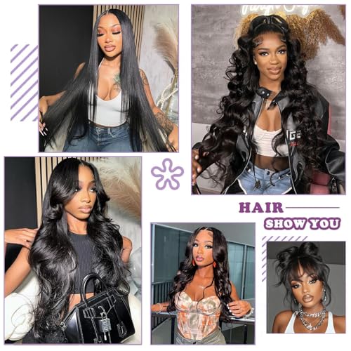 Bundles Human Hair Body Wave 18 20 22 Inch 12A Quick Weave Human Hair Bundles Natural Black Hair Extensions