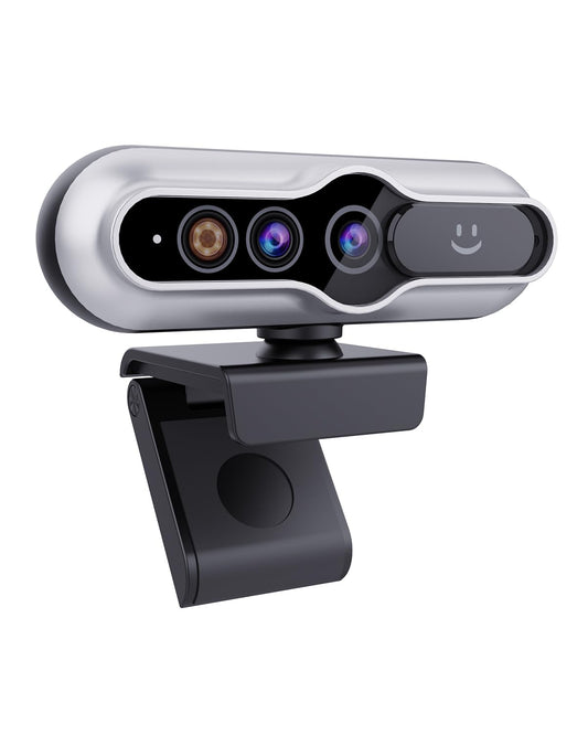 2K HD Webcam with Infrared Windows Hello Facial Recognition, Computer Camera, Privacy Cover, Noise Canceling Microphones, Laptop Webcam For Video Conferencing, Live, Streaming, Online Learning