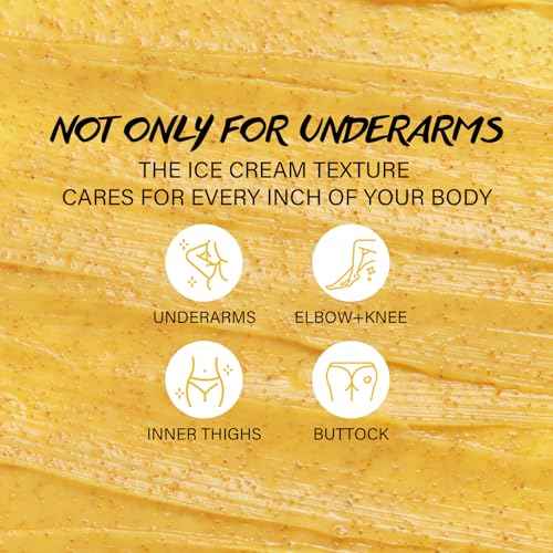 Underarm Detox Scrub with Turmeric Vitamin C Dark Spot Armpit Remover Body Deodorant Even Skin Tone Exfoliating Body Scrub for Women and Men Pigmentation Removal Exfoliator also for Whole Body