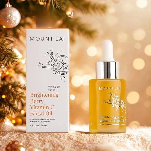 Mount Lai Vitamin C Facial Oil - Goji Berry Face Oil with Rosehip & Sea Buckthorn for Radiant Skin, Dark Spots & Luminous Glow, 30mL