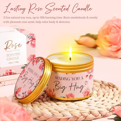 Birthday Gifts for Women Self Care Gift, Rose Spa Gift Baskets Bath Set Get Well Soon Care Package Christmas Mom Gifts for Women Sister Friend Wife Grandma Teacher Nurse w/ Blanket