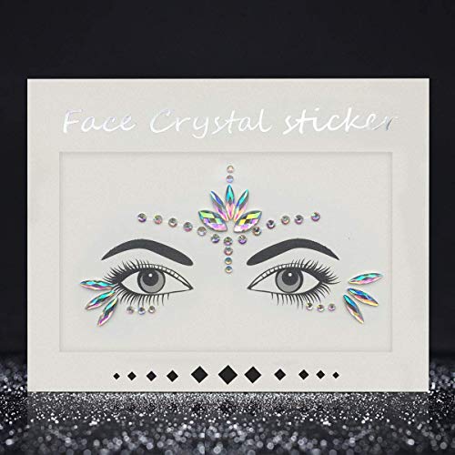 Mermaid Face Gems Stick Jewels for Women Cosplay Mermaid Halloween Club Costume Face Gems Sticker on Rave Party Gift for Kids Costume Temporary Tattoos