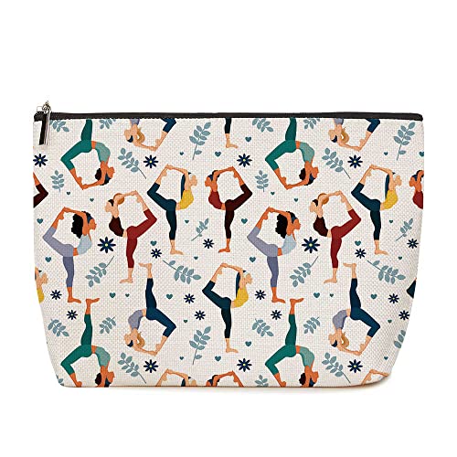 Yoga Gift Lover Gifts Instructor Makeup Bag Cosmetic Bag, Yoga Teacher Toiletry Bag Makeup Bag Accessories Organizer Pilates Instructor Gift Pilates Teacher Gifts