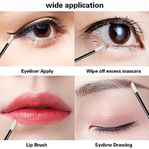 Lip Applicators Disposable 400pcs - Black Disposable Makeup Applicators - Lip Brush for Lipstick, Lipgloss, Chapstick