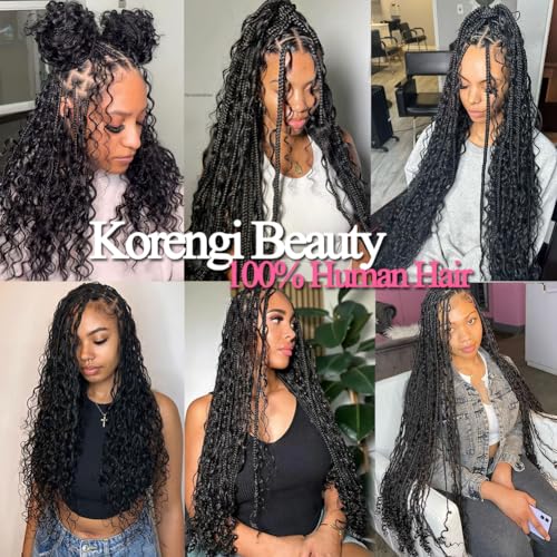 Human Braiding Hair Deep Wave Bulk Human hair for Braiding Natural Black Color No Weft Human Hair Bundles Micro Virgin Human Hair Extension for Boho Braids (100g(2bundles), 26 Inch)