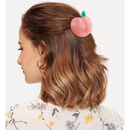 Peach Hair Clips, Cute Fruit Hair Claw Clip for Women Girls, Acetate Hair Accessories Gift