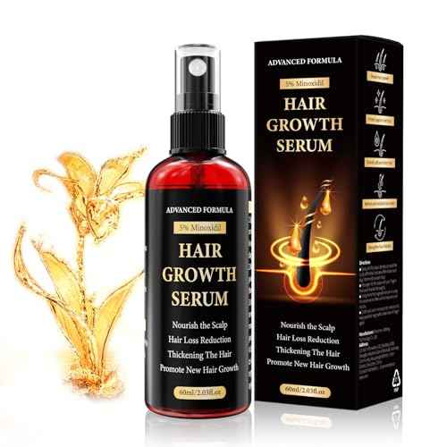 5% Minoxidil for Men/Women Hair Growth Serum Spray,Thinning Hair Loss/Regrowth Treatment for Women/Men,Minoxidil for Men¡¯s Beard,Contain Rosemary Oil,Batana Oil for Hair Growth,Gentler,Refreshing 60ml