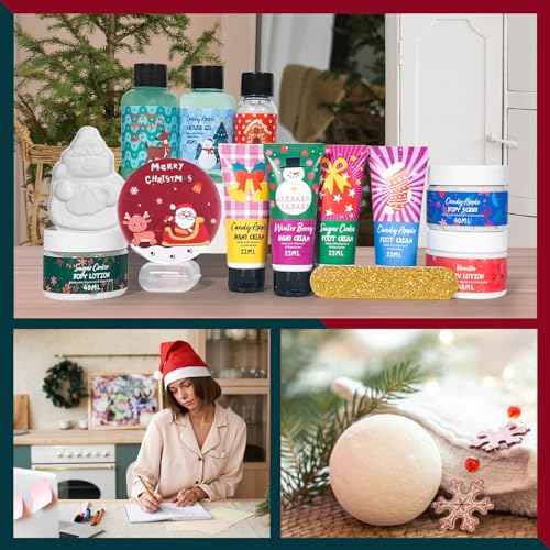 Advent Calendar for Teen Girls, 24pcs Bath and Body Christmas Gifts Sets for Women, Spa Gift Baskets for Women, Skincare Beauty Gifts Box Kit