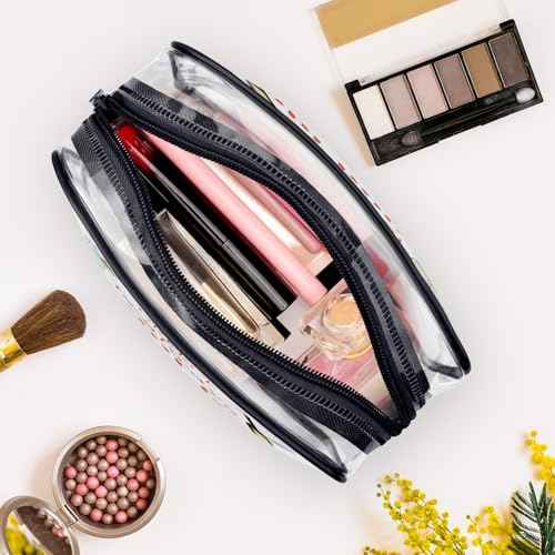 Greece Travel Gifts Makeup Bag Greece Gifts for Friends Sister Europe Travel Gifts for Girls Women Greece Souvenirs Greece Vacation Gift PVC Cosmetic Bag Graduation Gift Clear Zipper Toiletry Pouch