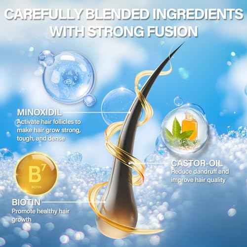 5% Minoxidil Hair Growth Foam Men and Women Suitable for Hair Thinning Receding Hairline and Hair Loss to Hair Regrowth Get Thicker Fuller Hair for Women and Men 3 Bottles 2.11 Ounces Each